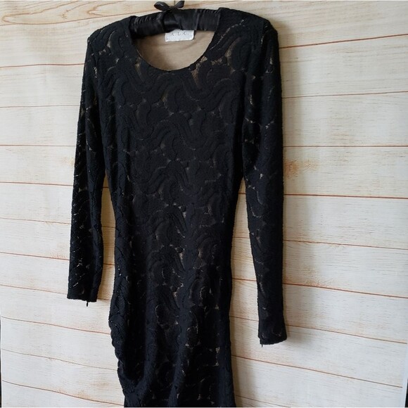 A.L.C Lace Pattern Long Sleeve Mini Dress - Picture 4 of 13
